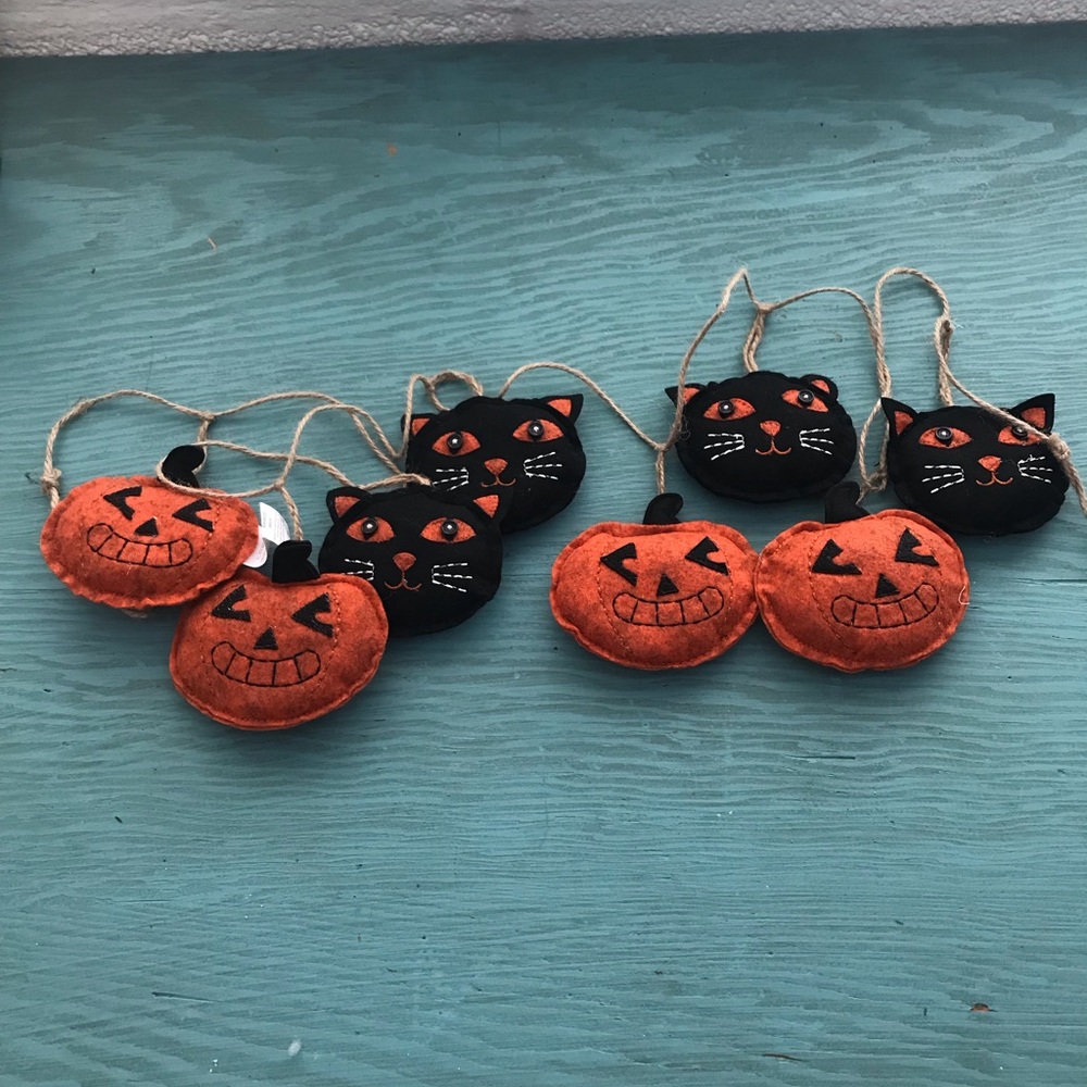 Halloween Cat and Pumpkin Garland